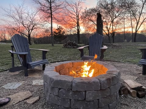 Stone Fire Pit with ample room for many