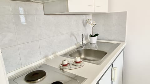 Executive Double Room, Sea View | Private kitchen | Cookware/dishes/utensils, cleaning supplies
