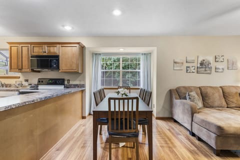 Whether it's a gourmet meal or a midnight snack, this table is where culinary delights and heartwarming conversations collide.