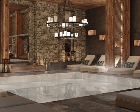 Indoor pool, seasonal outdoor pool