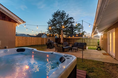 Your private hot tub awaits after a full day at the beach. 