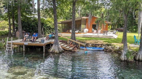 New dock, new deck, new stairs to the water.  Many ways to relax in the shade.
