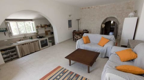 Mirtillo's open-plan living space - the bedrooms are through the archway.