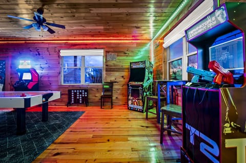 From air hockey matches to arcade classics, this game room keeps the fun going day and night.
