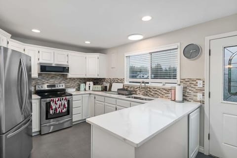 Kitchen provides lots of counter space