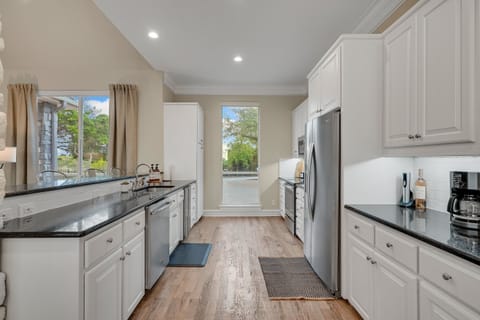 Fully stocked kitchen