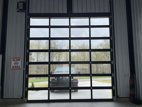 now that's a garage door with a view!