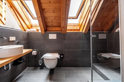 Comfort Double Room | Bathroom | Shower, hair dryer, towels, soap