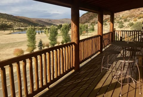Beautiful deck views facing the Elk Creek Ranch. 