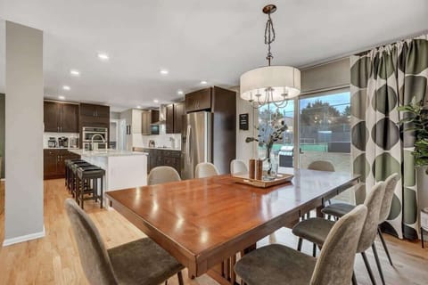 Our open plan kitchen and dining area gives the coziest vibe in the house.