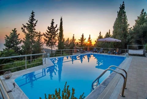 Indulge in poolside serenity during the magic hour
