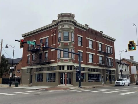 Building exterior. Beautiful historic building in downtown. 