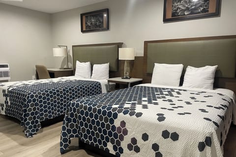 Room, 2 Queen Beds, Non Smoking | Iron/ironing board, free WiFi, bed sheets