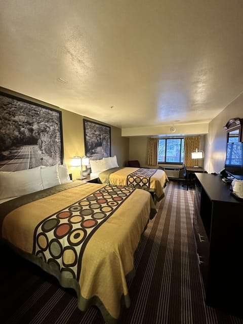 Premium bedding, pillowtop beds, desk, iron/ironing board