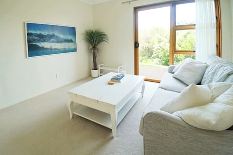 LIving Area with views and fold out. Flat TV and decor