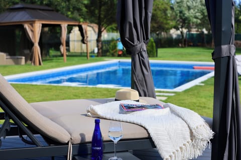 Day bed on deck with amazing views