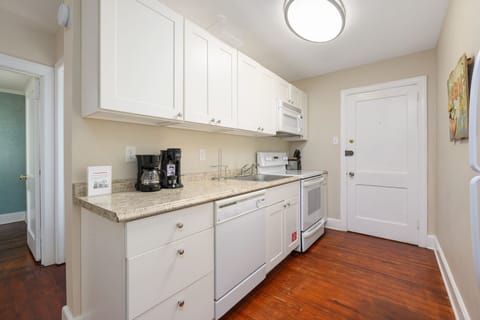 Plenty of counter space and full-size appliances make meals anything but work