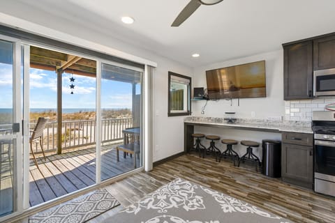Enjoy a quiet, family movie night on the flat screen TV!