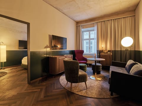 50-inch LCD TV with cable channels, TV, books