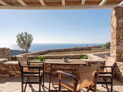 Relax on your private terrace with panoramic views of the Aegean Sea.
