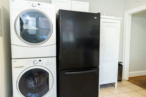 Full size washer and dryer.