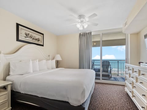 Wake to ocean views from your comfortable bed, with private balcony access to breathe in fresh sea air.