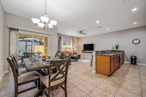 Dining area and kitchen