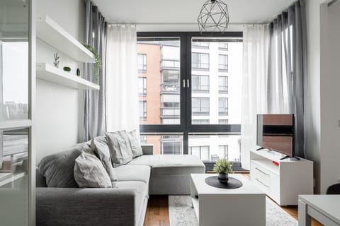 Premium Apartment | Living area | 39-inch Smart TV with cable channels, TV