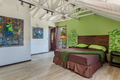 Romantic Double Room, 1 Queen Bed, Terrace, Mountain View | Pillowtop beds, minibar, individually decorated, desk