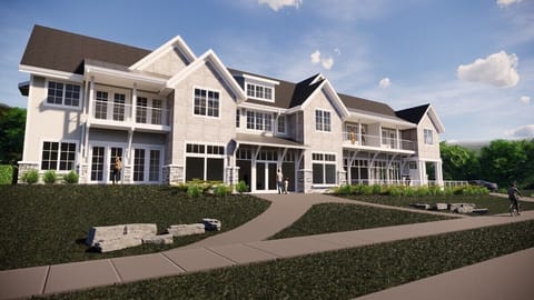 Exterior rendering of building