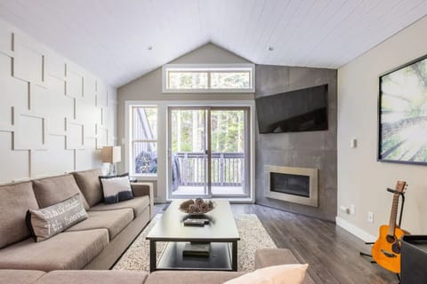 View to main floor deck from livingroom