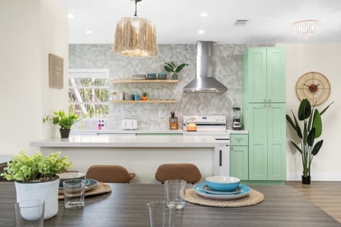 Custom fully stocked kitchen for preparing a delicious meal after a day at the beach!