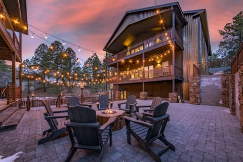 multiple firepit hangout terraces between homes