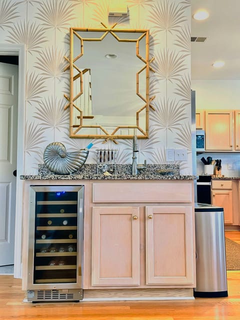 …and bar and wine cooler.