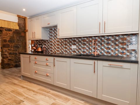 Fridge, dishwasher, electric kettle, toaster