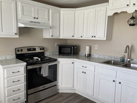 Kitchen with stainless appliances
