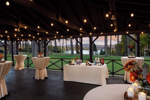 Outdoor banquet area