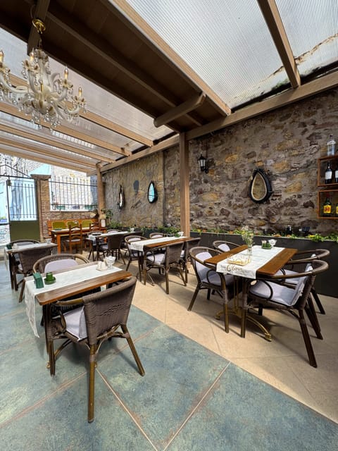 Outdoor banquet area