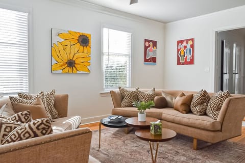 Living room with smart TV