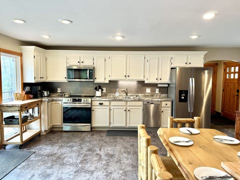 Kitchen with modern conveniences.  18" dishwasher to wash most of your dish ware