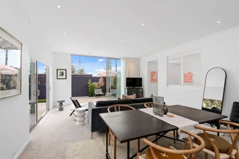 Sunning dining and living area