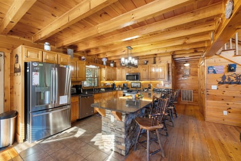 Spacious interiors designed for comfort at this pet-friendly North Georgia vacation getaway