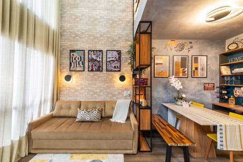 Design Duplex | Living area | 43-inch Smart TV with cable channels, TV
