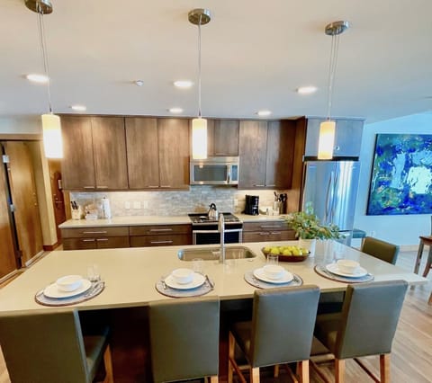 Master 1BR Unit Full Size Kitchen (including range top/oven, dishwasher, etc)