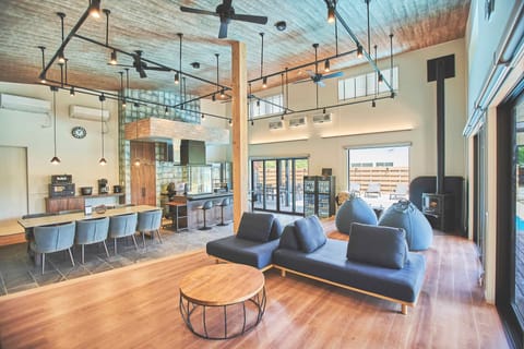 Luxury Villa, 6 Bedrooms, Private Pool, Mountain View | Living area | 75-inch flat-screen TV with cable channels, TV, fireplace