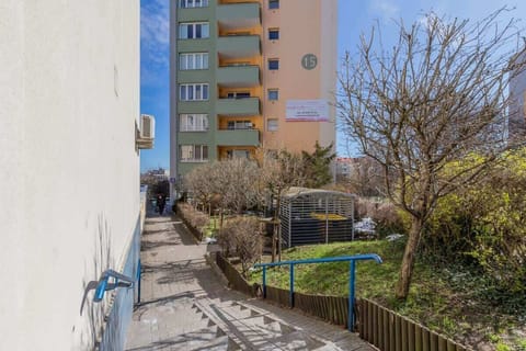 Greenery around the building.