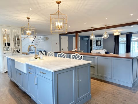 Kitchen overlooking living room