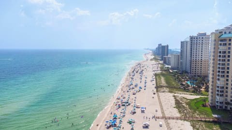 Aerial views of Perdido Key’s stunning coastline. Endless white sand, crystal-clear water, and peaceful shoreline just minutes from your stay.