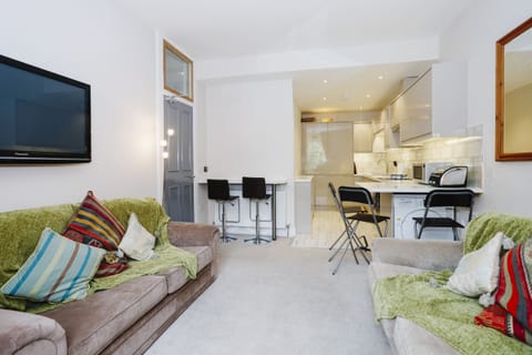 Modern bright open plan living kitchen