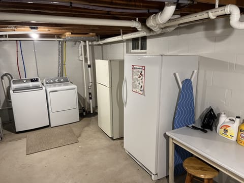 Rustic Log Laundry Room Facilities
